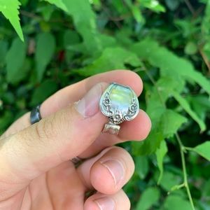 Sterling silver plated spoon ring